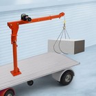 1100lb Truck-mounted Crane Hoist W  12v Electric Winch Pickup Truck Jib Cranes