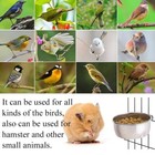 2 Pack Stainless Steel Bird Feeding Dish Cups Bird Feeder With Clamp For Cage