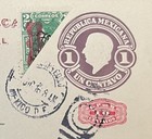 Mexico - Two  Cents Bisect Cover Of 1916 Issue On Postal Card