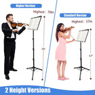 70  Sheet Music Stand With Light   Phone Holder  Portable Music Stand For Sheet