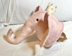 Pink Mudpie Wool Felt Elephant Wall Mount Nursery Decor Baby Girl Nwt India