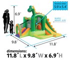 Pogo Dinosaur Inflatable Bounce House With Slide And Blower Bouncy Kids Jumper