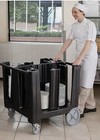 Open Base Unheated Rolling Dish plate Dispenser Cart On Casters