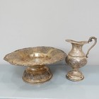 Hadad Bros Sterling Silver Mayim Achronim Pitcher   Water Basin Set