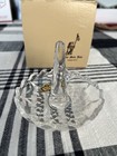 Crystal Zajecar Heavy Lead Ring Holder Dish 24  Lead 3 5 w Yugoslavia 