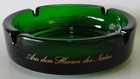      Vintage Licher Bier German Emerald Green Glass Ashtray Brewery Barware 5 75 