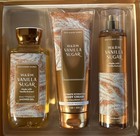 Bath And Body Works Warm Vanilla Sugar Fragrance Gel Mist  Lotion Gift Box Set
