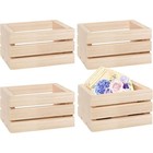Rustic Wooden Crates Set Of 4 Storage Organization Diy Crafts Home Decor New
