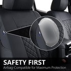 Truckiipa Front Seat Covers For 2016-2023 Toyota Tacoma Black Faux Leather