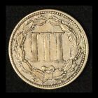 1866 3cn Three Cent Nickel - Free Shipping Usa