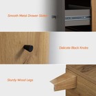 Buffet Cabinet Drawer Door Wood Adjustable Shelf Kitchen Dining Oak Brown Grey