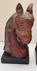 Wooden Hand Carved Horse Head  Figure With Stand Power Nobility And Grace 11   