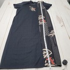 Vintage Linda G Hawaii 100  Cotton Maxi Dress Lagenlook Minimalist Shift