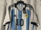 Argentina 2022 Home  10 Messi Adidas Heat rdy Authentic Jersey Size L Nwt Hf2157