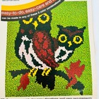 Caron Owls Latch Hook Pattern Kit 3020 Vintage Lime Green With Hook Tool