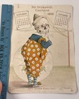 1900 Sept Oct Antikamnia Quack Advertising Calendar Circus Clown Skeleton Hallow