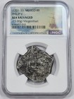 1703-1733 Mexico Cob 4 Reales Vliegenthart Shipwreck Ngc Genuine  k120