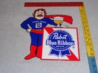 Vintage Pabst Blue Ribbon Beer Man Die-cut 12  Metal Alcohol Gasoline   Oil Sign