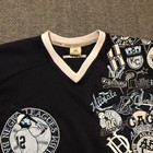 Negro League Baseball Jersey Men   s Xl Black Embroidered Team Logos Headgear Nlbm