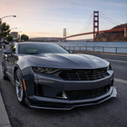 Fits 16-24 Chevy Camaro 2dr 1le Style Abs Front Bumper Lip Splitter Gloss Black