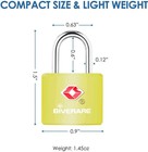 4 Pack Tsa Approved Travel Luggage Locks With Keys  Solid Brass Copper Keyed Pad