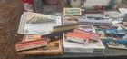 Lot Of Vintage Toy Train Cars Settings Towers Etc  bachmann tyco athearn     