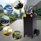 40 Gallon Gas Caddy W  Manual Pump   Wheels  portable Fuel Diesel Transfer Tank
