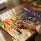 Vintage Motorcycle Racing Poster Wall Art - Vibrant Retro Print