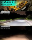 Zimablue 7 Inch Led Headlight 2pc Halo Projector H6024 Dot Hi lo Beam Drl Amber