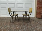 1950s 1960s Vintage Kids Chrome Formica Table And 2 Chairs