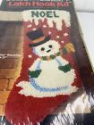 Vintage Bucilla Christmas Stocking Latch Hook Kit Snowman 12    X 27      12883 Red
