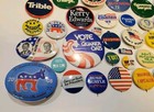 Vintage Large Lot Of Political Campaign Button Pins Nixon Bush Ford Reagan 