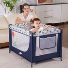 Pamo Babe Travel Foldable Portable Bassinet Baby Infant Comfortable Play Yard