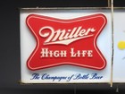 1957 Miller High Life Lighted Clock Beer Advertising Sign Barroom Space Age