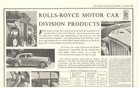 Vtg 1964 Rolls Royce Products Advertising Sheet  Cars civil military air Engines