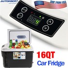 16qt 12 24v Console Fridge Freezer Portable Travel Camping Home Car Truck Cooler