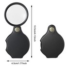 2pcs 10x Small Magnifying Glasses For Kids senior Pocket Magnifier Mini Black 