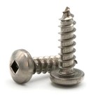  8 Sheet Metal Screws - 316 Stainless Steel Square Drive Pan Head - Select Size