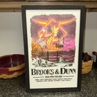 Signed Framed Brooks   Dunn Neon Moon Tour 2025 Poster 18 5 X 12 25 