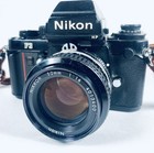 Vtg Nikon F3 Hp 35mm Slr Camera Body Nikkor 50mm Lens Branded Strap Japan Bundle