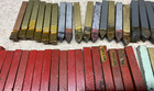 Machinist Lathe Tools  Lot Of 100 Carbide Tip 5 16  Tool Bits Mostly Iscar  nos 
