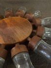 Vintage Mid Century Danish Modern Digsmed 12-jar Teak Spice Rack Wheel Denmark 
