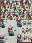 Vintage Lot Of 5 Holiday Christmas Gift Wrapping Paper