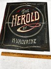 Antique Tin Book Box Advertising Herold By Valvatne Store Display Sardines 1890
