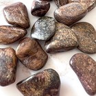 14 Natural Axinite Tumbled Stones Polished Brown Crystal Mineral Specimen Lot