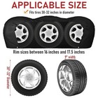  Large Triple Axle Wheel Cover Durable Rv Tire Covers Fits 30-32 Inches Black