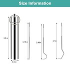 Reusable Metal Toothpicks Holder Kit  3 Pcs 2 Set Stainless Steel Silver