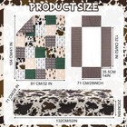 3 Piece Patchwork Western Crib Bedding Set  Neutral Cow Cactus Print Baby Bed   