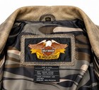 Harley-davidson Men   s Xl Genuine Leather Distressed Motorcycle Jacket Brown