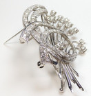 Antique 1920 s European Diamond Barrette Brooch Pendant Platinum 17kw 7 29 Cttw